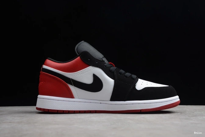 Bmlin Jordan 1 Low Black Air 553558-116 Toe 0724